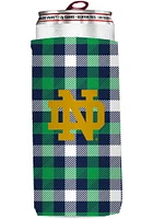 Logo Brands Notre Dame Fighting Irish 12 oz Plaid Slim Coolie