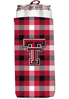 Logo Brands Texas Tech Red Raiders 12 oz Plaid Slim Coolie