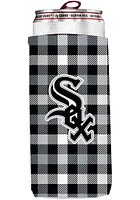 Logo Brands Chicago White Sox 12 oz Plaid Slim Coolie