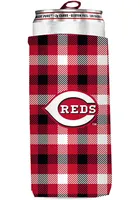 Cincinnati Reds 12 oz Plaid Slim Coolie