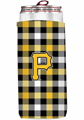 Logo Brands Pittsburgh Pirates 12 oz Plaid Slim Coolie