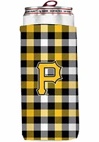 Logo Brands Pittsburgh Pirates 12 oz Plaid Slim Coolie