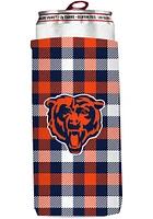 Logo Brands Chicago Bears 12 oz Plaid Slim Coolie