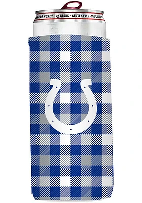 Logo Brands Indianapolis Colts 12 oz Plaid Slim Coolie
