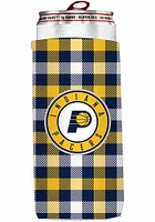 Logo Brands Indiana Pacers 12 oz Plaid Slim Coolie