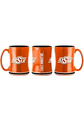 Oklahoma State Cowboys 15 oz Relief Ceramic Mug - Red