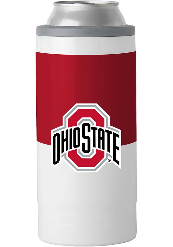 Ohio State Buckeyes 12 oz Slim Stainless Steel Coolie