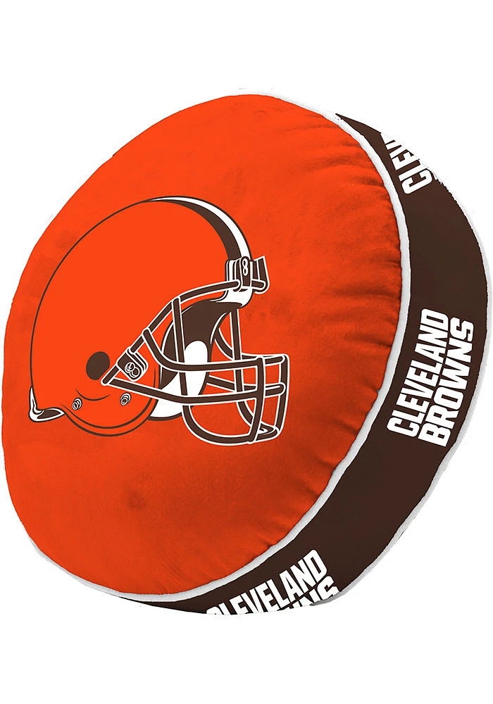 Cleveland Browns Puff Throw Pillow - Brown
