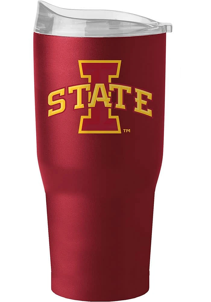 Logo Brands Iowa State Cyclones 30 oz Flipside Powder Coat Stainless Steel Tumbler - Red