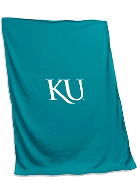 Kansas Jayhawks teal screened Sweatshirt Blanket