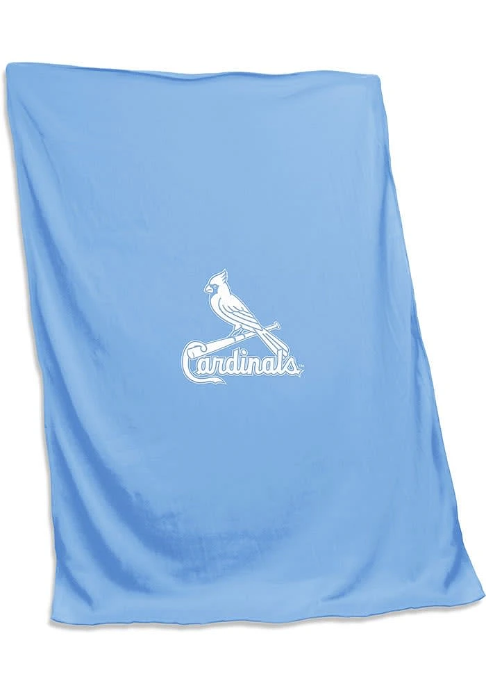 St Louis Cardinals light blue screened Sweatshirt Blanket