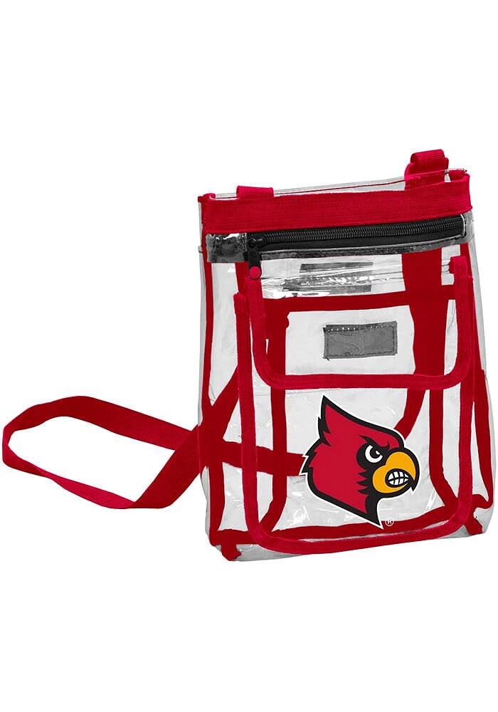 Logo Brands Louisville Cardinals Red Clear Bag Clear Bag