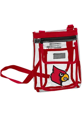 Logo Brands Louisville Cardinals Red Clear Bag Clear Bag