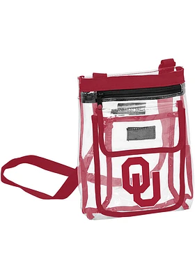 Logo Brands Oklahoma Sooners Red Clear Clear Bag