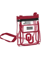 Logo Brands Oklahoma Sooners Red Clear Clear Bag