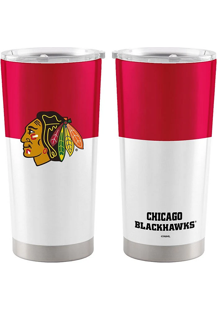 Logo Brands Chicago Blackhawks 20oz Stainless Steel Tumbler - Red