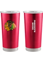 Logo Brands Chicago Blackhawks Wordmark 20oz Stainless Steel Tumbler - Red