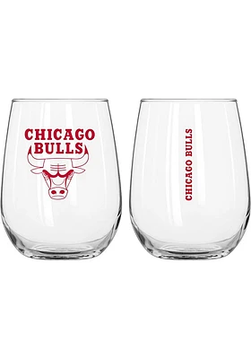 Chicago Bulls 16oz Stemless Wine Glass - Red