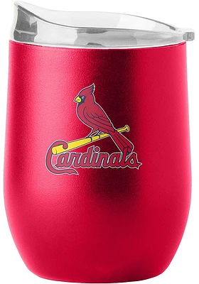 St Louis Cardinals 16 oz Flipside Powder Coat Curved Stainless Steel Stemless - Red