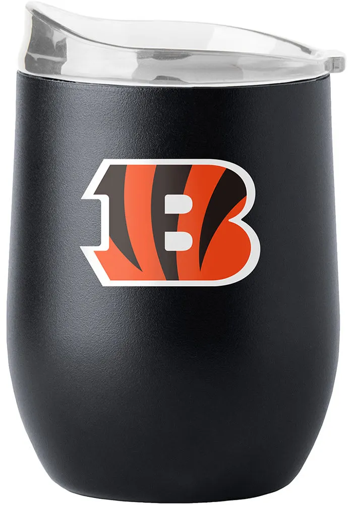 Cincinnati Bengals 16 oz Flipside Powder Coat Curved Stainless Steel Stemless