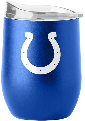 Indianapolis Colts 16 oz Flipside Powder Coat Curved Stainless Steel Stemless - Blue