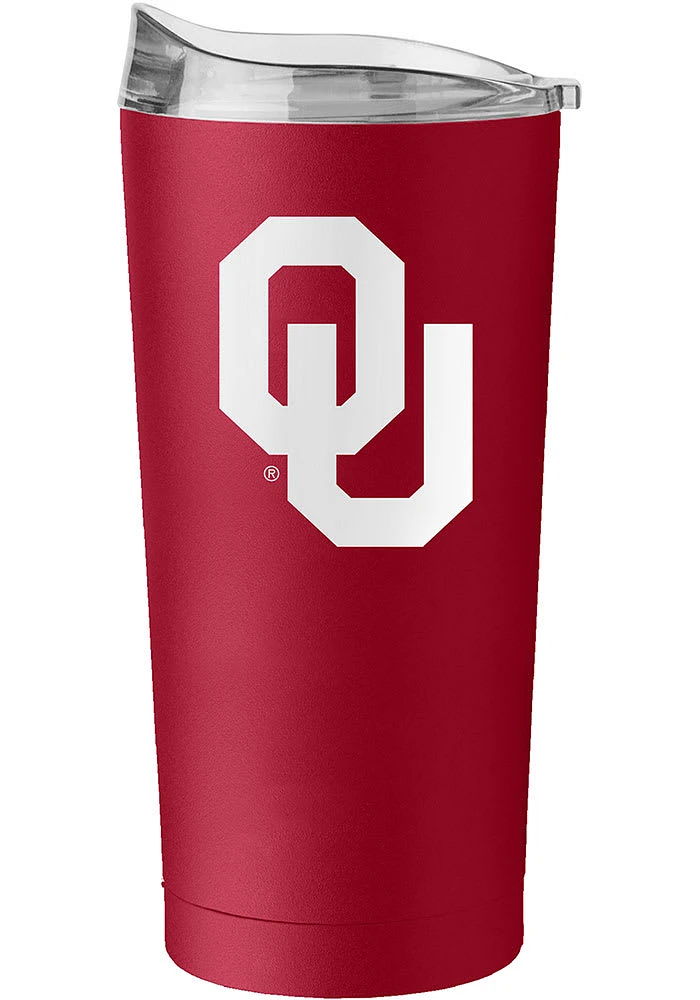 Logo Brands Oklahoma Sooners 20 oz Flipside Powder Coat Stainless Steel Tumbler - Red