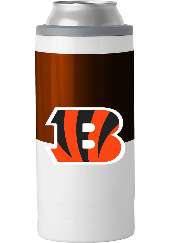 Cincinnati Bengals 12 oz Colorblock Slim Stainless Steel Coolie