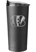 Cincinnati Bengals 20 oz Etch Powder Coat Stainless Steel Tumbler - Black