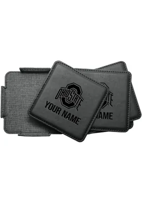 Ohio State Buckeyes Personalized Leatherette Coaster