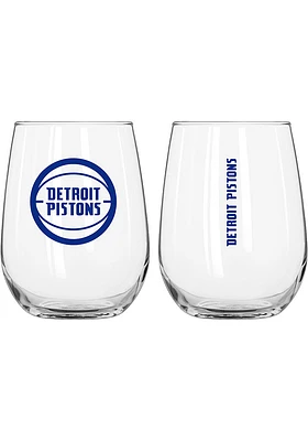 Detroit Pistons 16oz Stemless Wine Glass - Red
