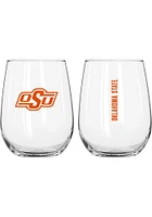 Oklahoma State Cowboys 16oz Stemless Wine Glass - Orange