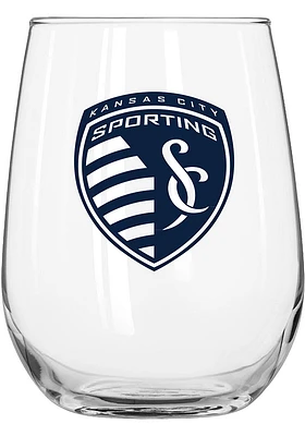 Sporting Kansas City 16oz Stemless Wine Glass - Blue