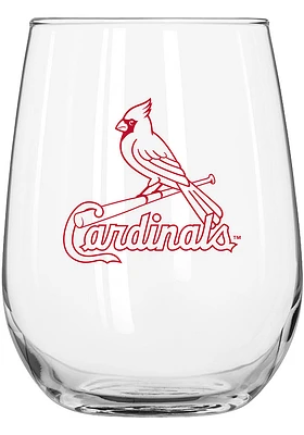 St Louis Cardinals 16oz Stemless Wine Glass - Red
