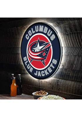 Columbus Blue Jackets 23 in Round Light Up Sign