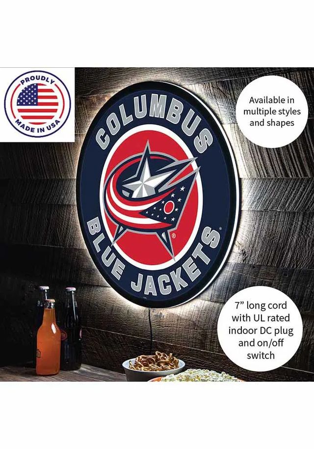 Columbus Blue Jackets 23 in Round Light Up Sign