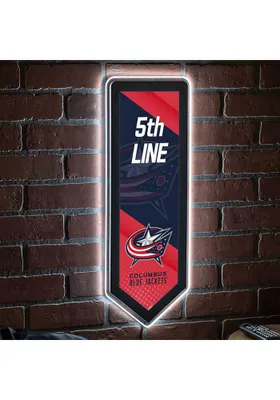 Columbus Blue Jackets 9x23 Banner Shaped Light Up Sign