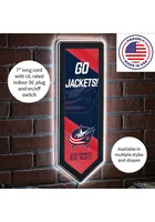 Columbus Blue Jackets 9x23 Banner Shaped Light Up Sign