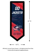 Columbus Blue Jackets 9x23 Banner Shaped Light Up Sign