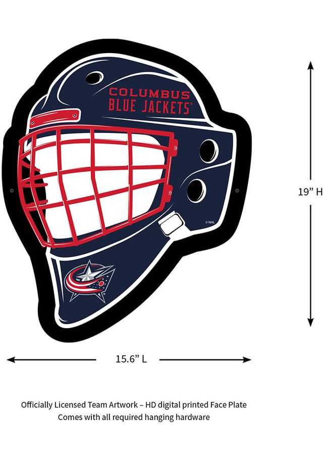 Columbus Blue Jackets 15.6x19 Goalie Mask Light Up Sign