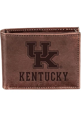 Kentucky Wildcats Leather Mens Bifold Wallet