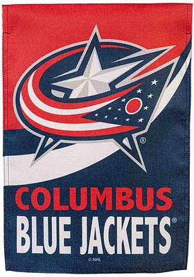 Columbus Blue Jackets Burlap Garden Flag