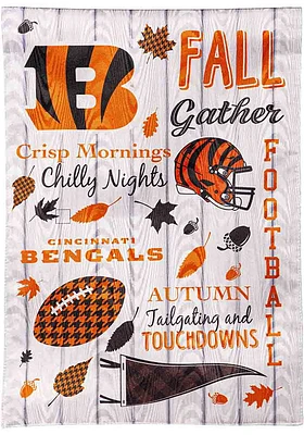 Cincinnati Bengals Fall Theme Garden Flag