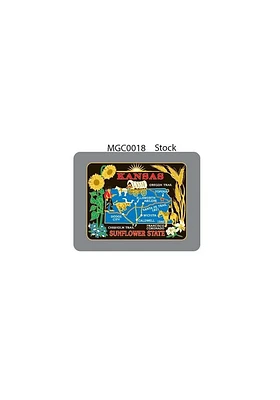 Kansas Kansas Map and Icons Ornament