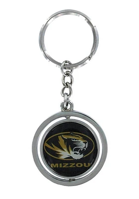 Missouri Tigers Spinner Keychain - Silver