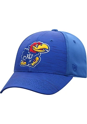 Top of the World Kansas Jayhawks Mens Blue Intrude 1Fit Design Logo Flex Hat