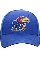 Top of the World Kansas Jayhawks Mens Blue Intrude 1Fit Design Logo Flex Hat