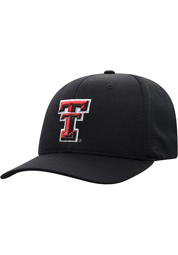 Top of the World Texas Tech Red Raiders Mens Black Reflex Design Flex Hat