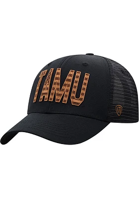 Top of the World Texas A&M Aggies Cannon Meshback Adjustable Hat - Black