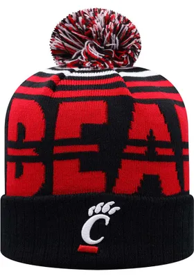 Top of the World Cincinnati Bearcats Black Colossal Cuff Pom Design Mens Knit Hat