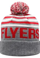 Top of the World Dayton Flyers Grey Ensuing Cuff Pom Design Mens Knit Hat